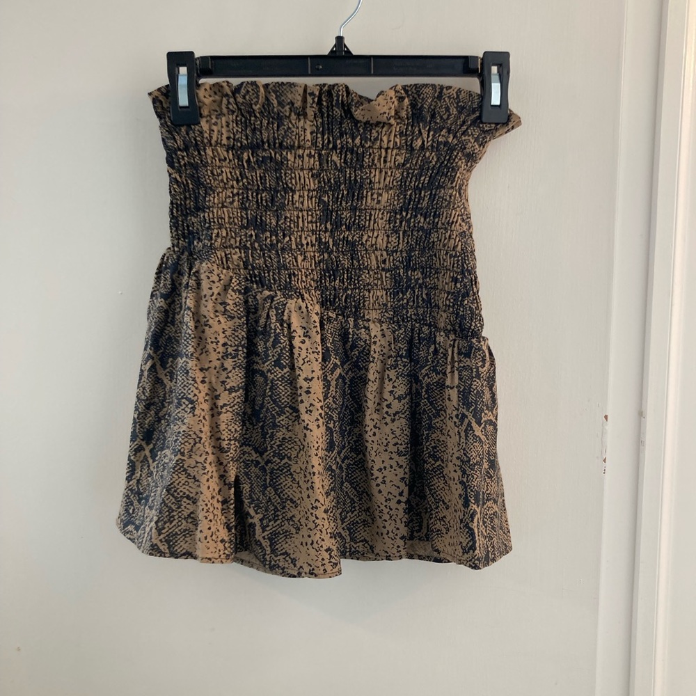ASOS snakeskin smocked miniskirt 4